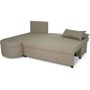 Voir la diapositive 4 : MARKET24 Canapé d'angle convertible réversible 3 places JEN - Tissu Beige - Style contemporain - L196 x H88 x P159 cm