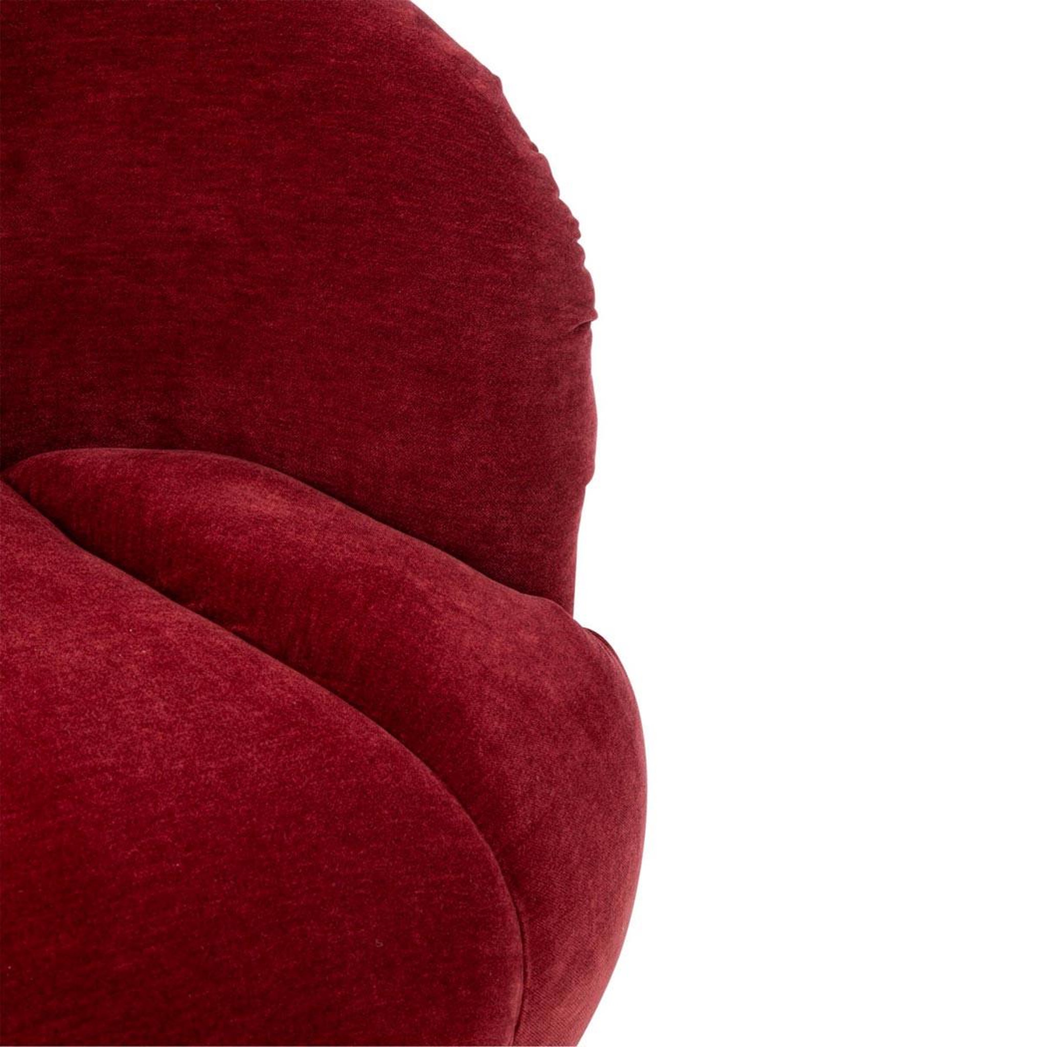 Voir la diapositive 6 : J-LINE Fauteuil pivotant en tissu  macaron  87cm bordeaux