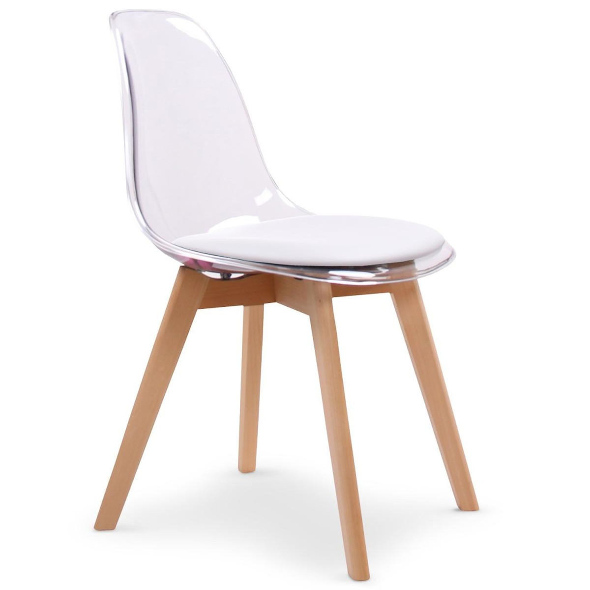 Paris Prix Lot de 2 Chaises Scandinave  Flaubert  84cm Blanc
