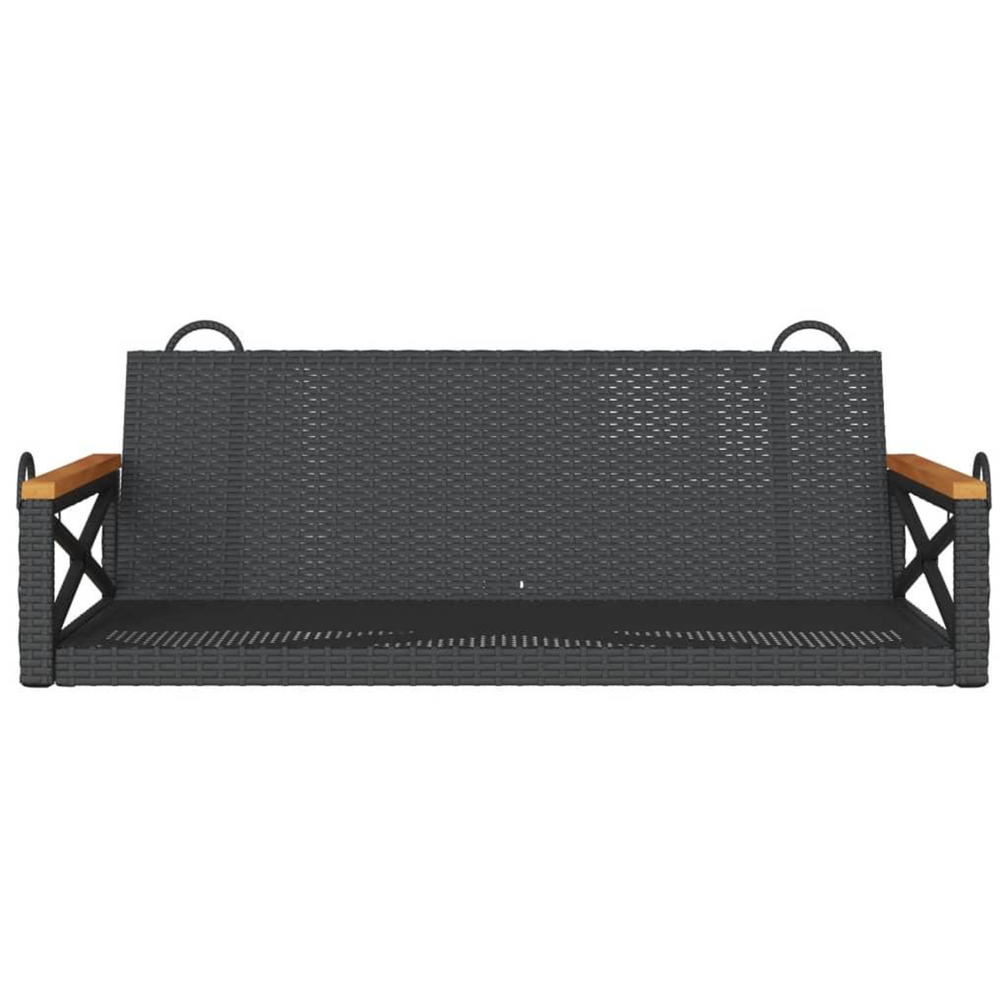 Voir la diapositive 4 : VIDAXL Balancelle noir 109x62x40 cm resine tressee