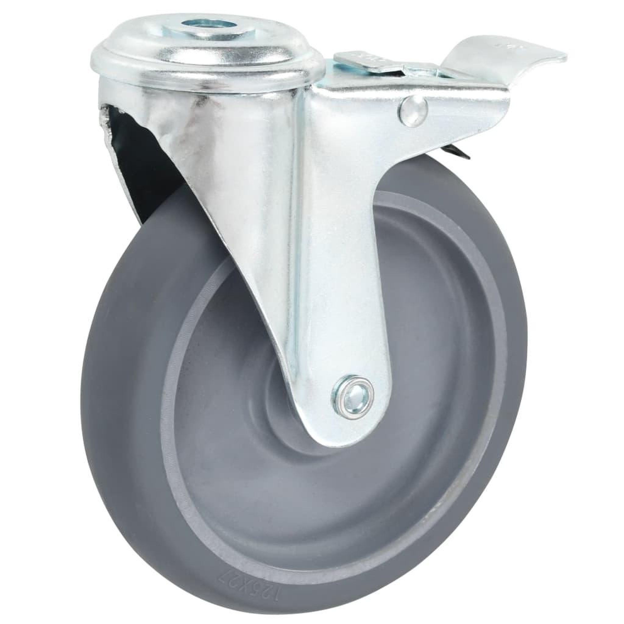 Voir la diapositive 3 : VIDAXL 8 pcs Roulettes pivotantes a trou de boulon 125 mm