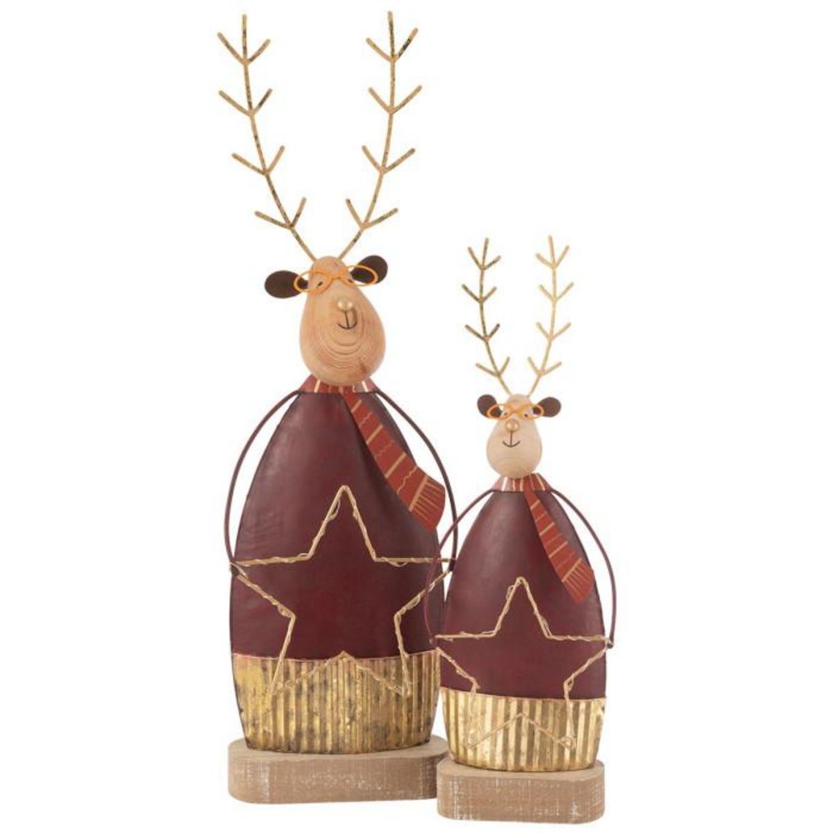 Paris Prix Renne Déco à LED  Étoile  45cm Rouille