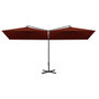 Voir la diapositive 3 : VIDAXL Parasol de jardin double et mat en acier terre cuite 600x300 cm