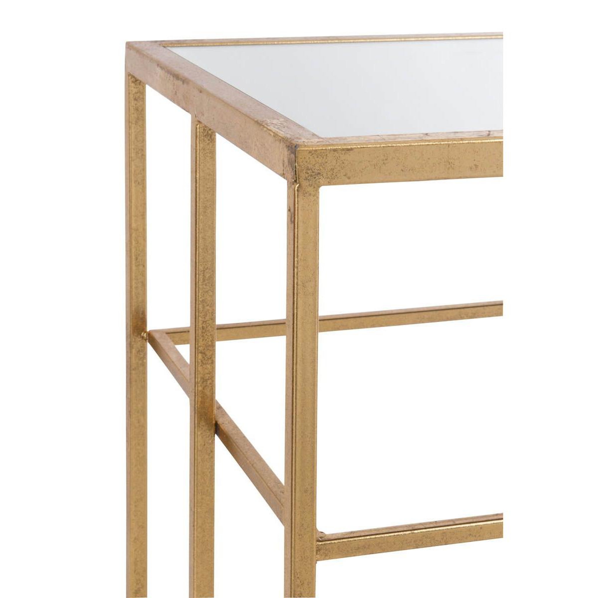 Voir la diapositive 5 : J-LINE Console métal & verre  premium  120cm or