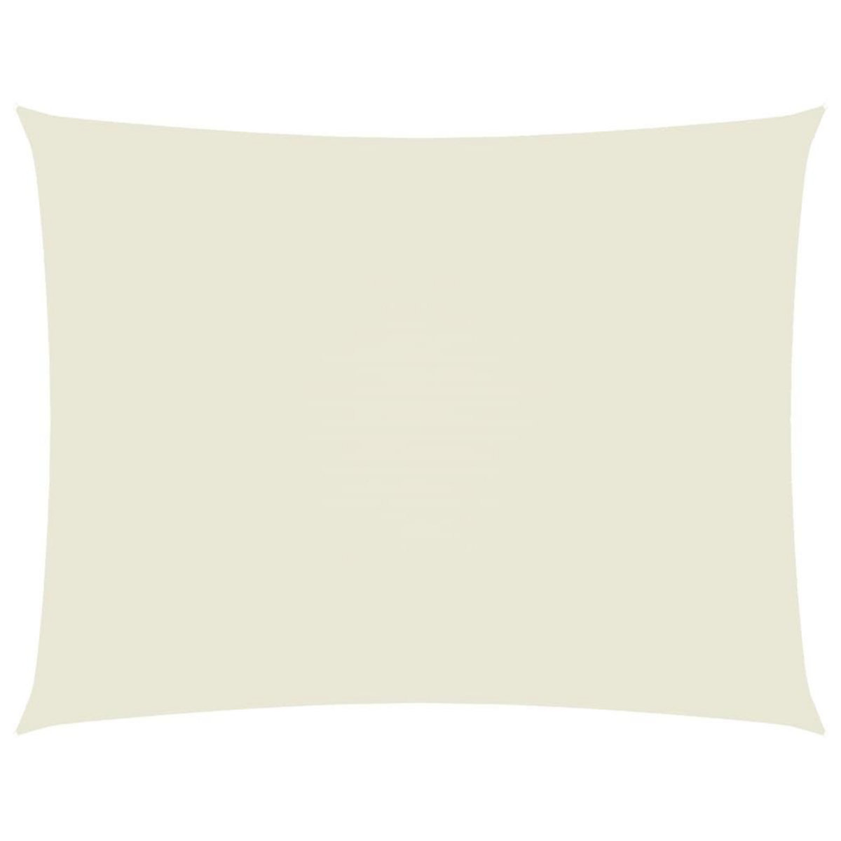 VIDAXL Voile de parasol tissu oxford rectangulaire 2,5x4 m creme