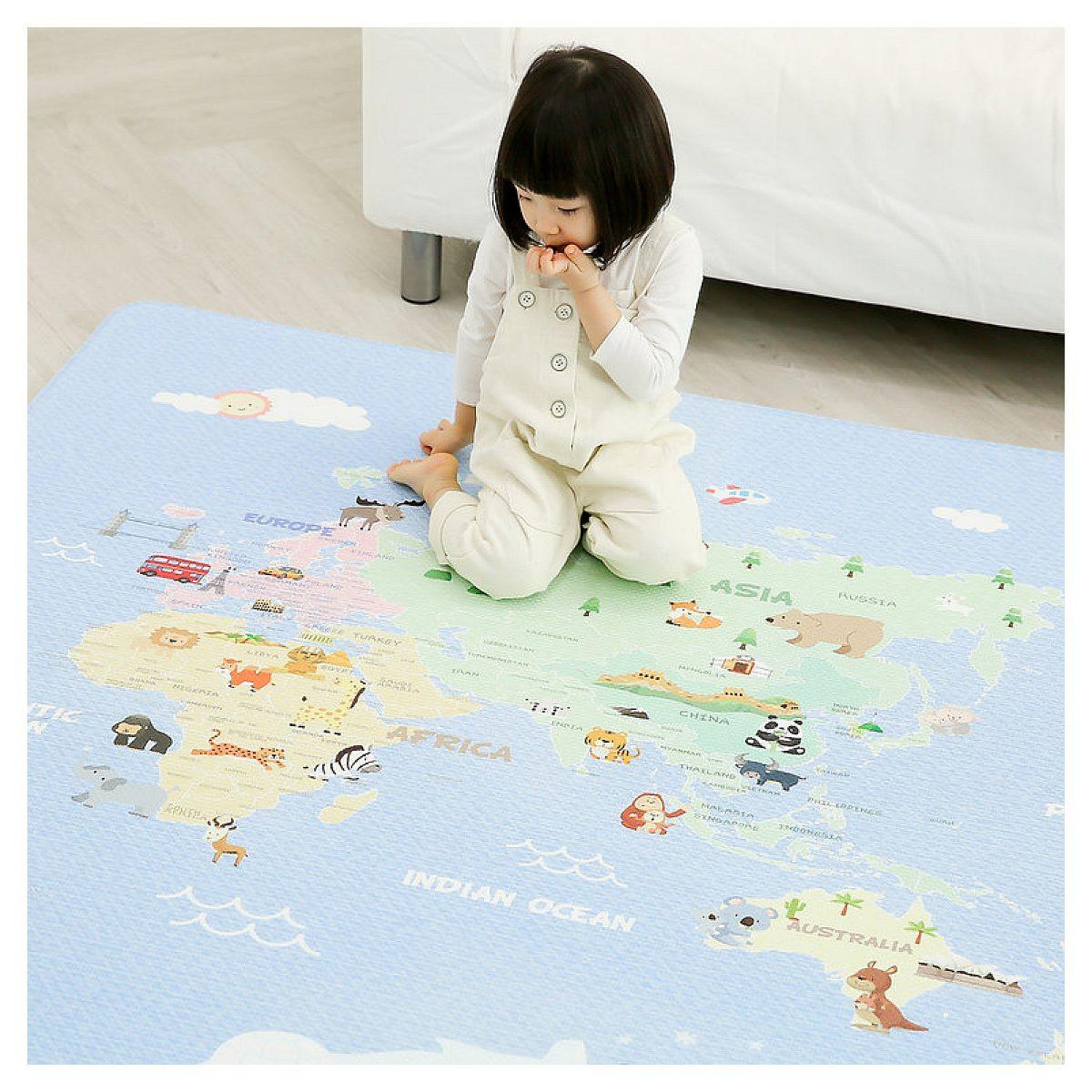Voir la diapositive 2 : DWINGULER Tapis d'éveil monde animal
