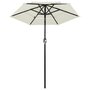 Voir la diapositive 2 : VIDAXL Parasol de jardin a 3 niveaux avec mat en aluminium sable 2 m
