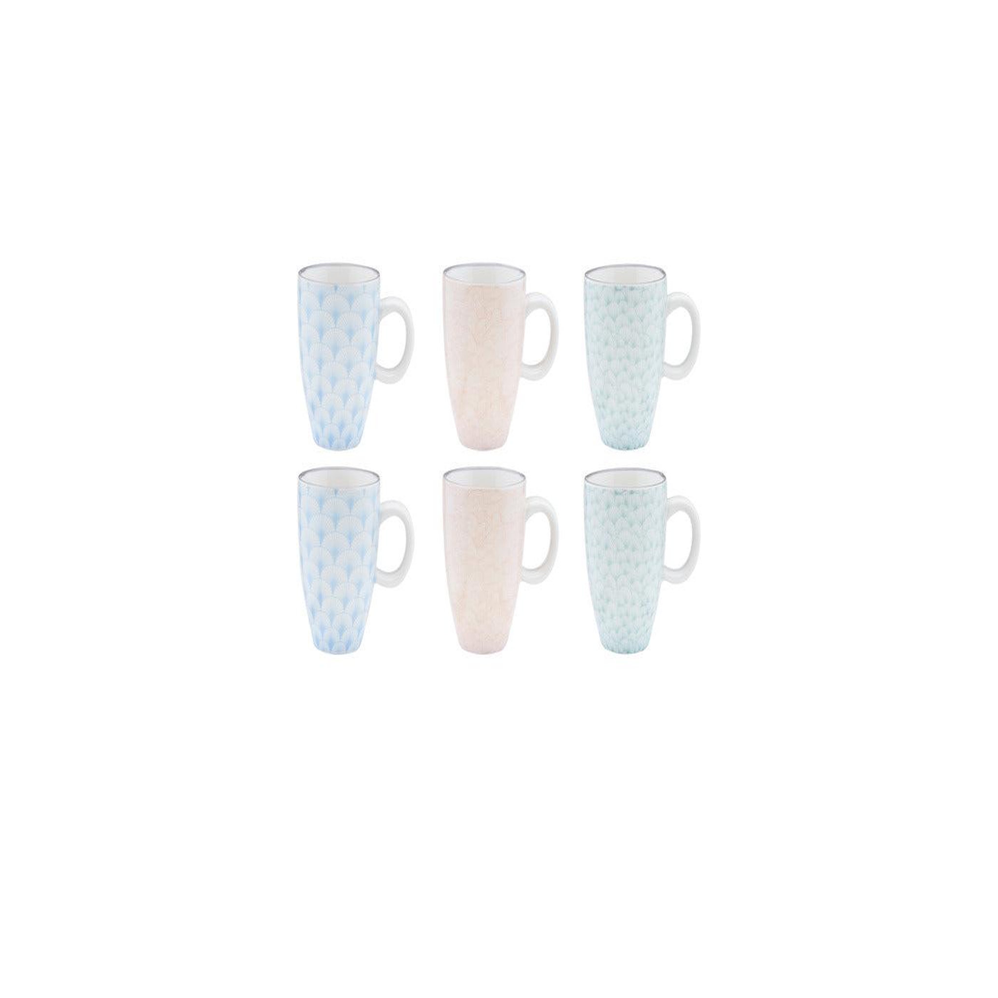 BJORN Tasse pattern 9cl - 6 pièces - pastel