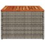 Voir la diapositive 5 : VIDAXL Table de jardin gris 55x55x37 cm résine tressée et bois acacia