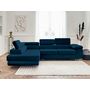 Voir la diapositive 6 : BEST MOBILIER Pablo - canapé d'angle gauche - 5 places - convertible avec coffre et têtières réglables - en velours