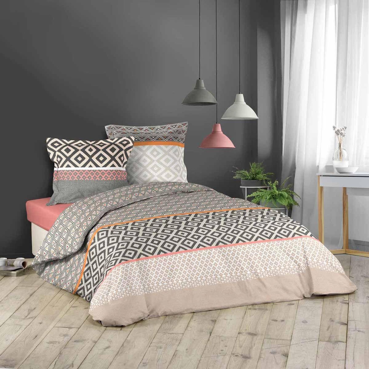 Paris Prix Parure de Lit 3 Pièces  Tricotek  240x220cm Naturel