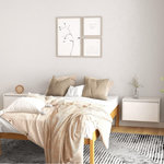 VIDAXL Armoires murales 2 pcs Blanc 60x30x35 cm Bois de pin massif
