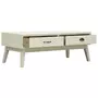 VIDAXL Table basse avec 2 tiroirs Gris sculpte 110x50x40 cm Bois