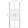 Voir la diapositive 6 : VIDAXL Porte de douche ESG demi-depoli 71x190 cm
