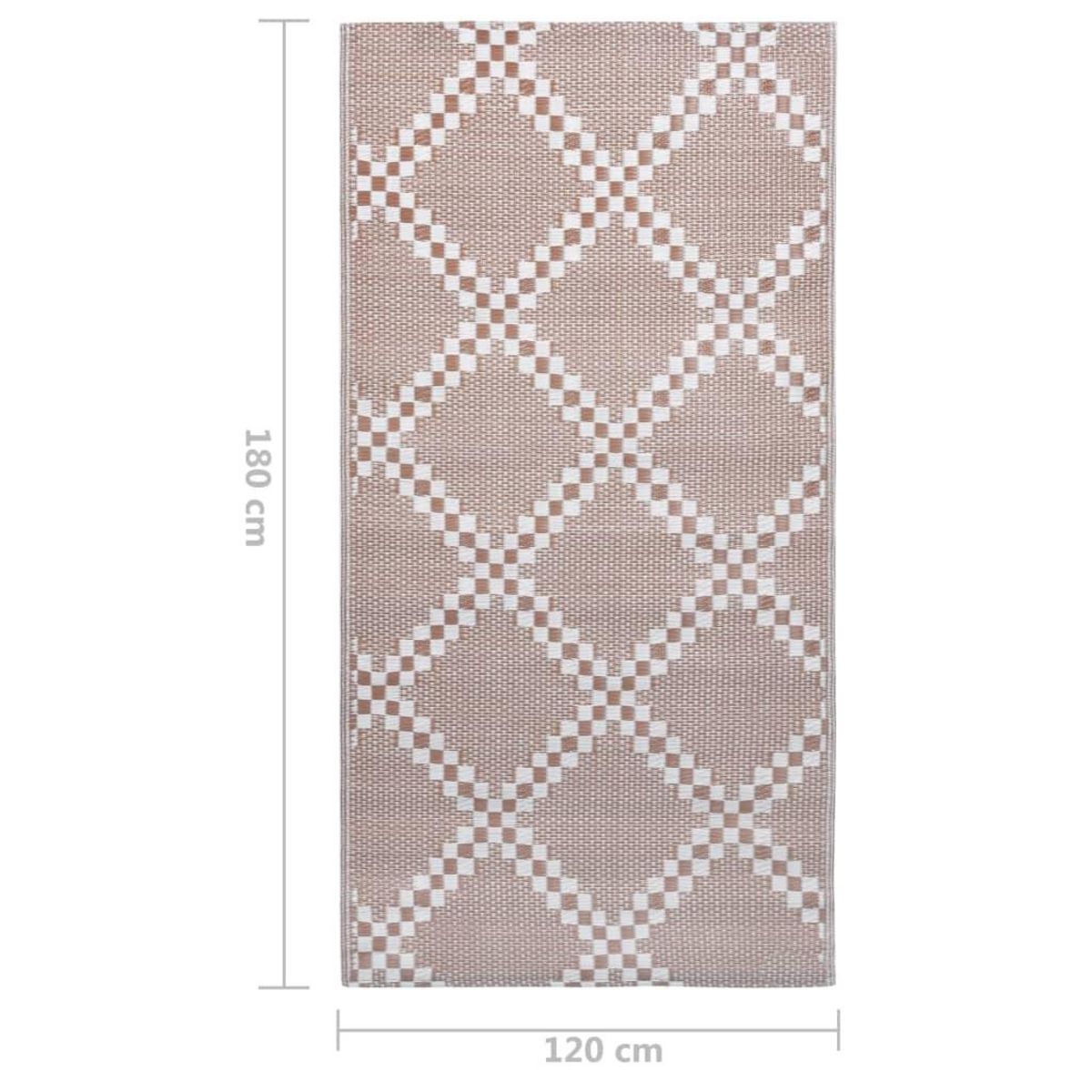 VIDAXL Tapis d'exterieur ARAKIL marron 120x180 cm PP