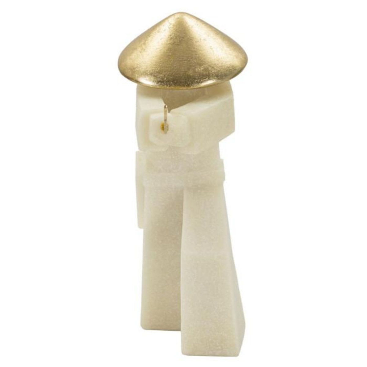 Paris Prix Statuette Déco Samouraï  Toku  30cm Blanc & Or