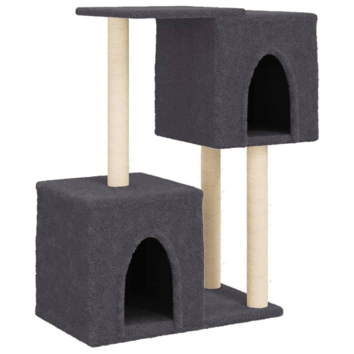VIDAXL Arbre a chat avec griffoirs en sisal Gris fonce 86 cm