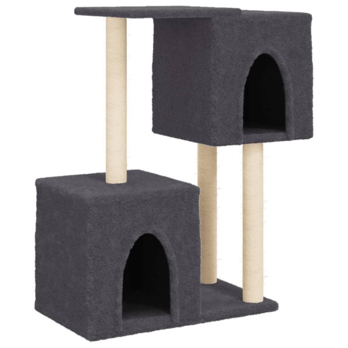 VIDAXL Arbre a chat avec griffoirs en sisal Gris fonce 86 cm