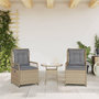 Voir la diapositive 3 : VIDAXL Chaises inclinables de jardin lot de 2 beige resine tressee