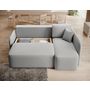 Voir la diapositive 3 : BEST MOBILIER Suzie - canapé d'angle droit 4 places convertible avec coffre en velours