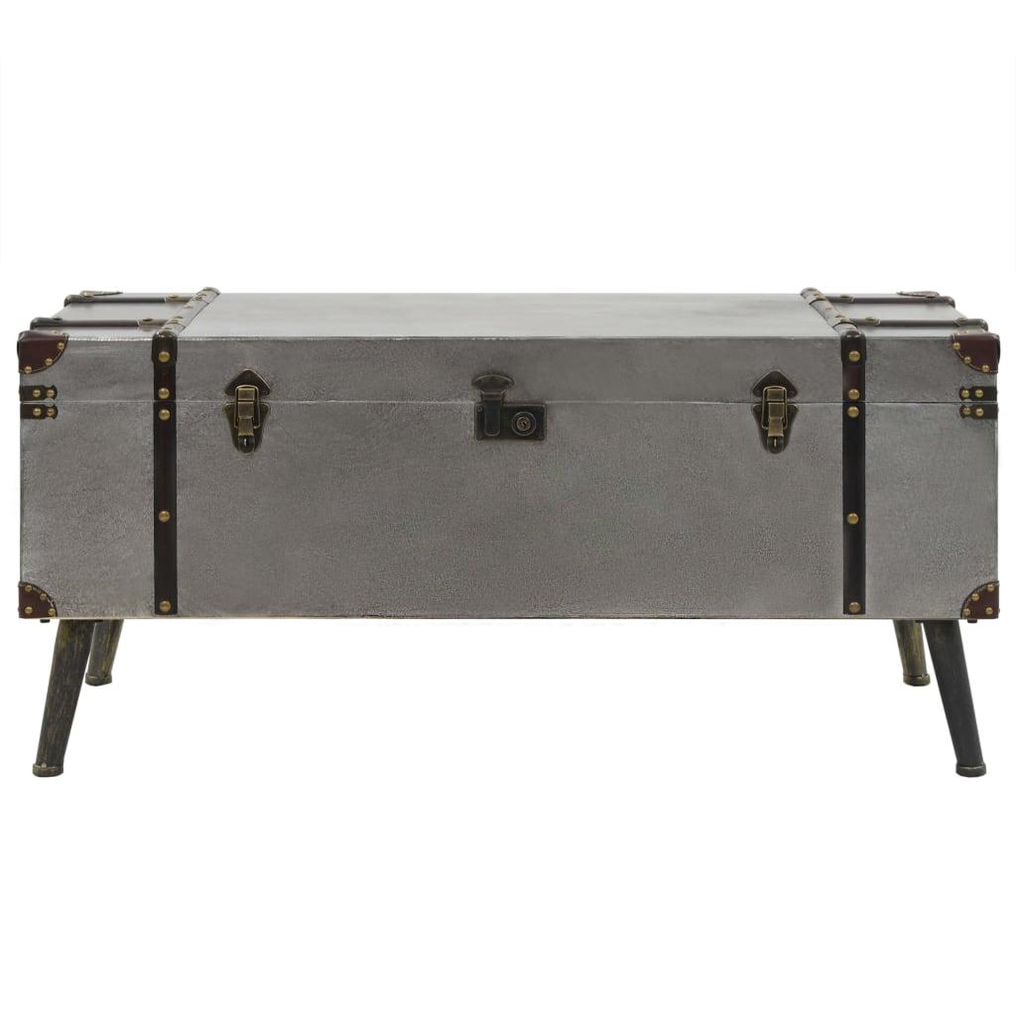 Voir la diapositive 2 : VIDAXL Table basse mdf et aluminium 102x51x47,5 cm