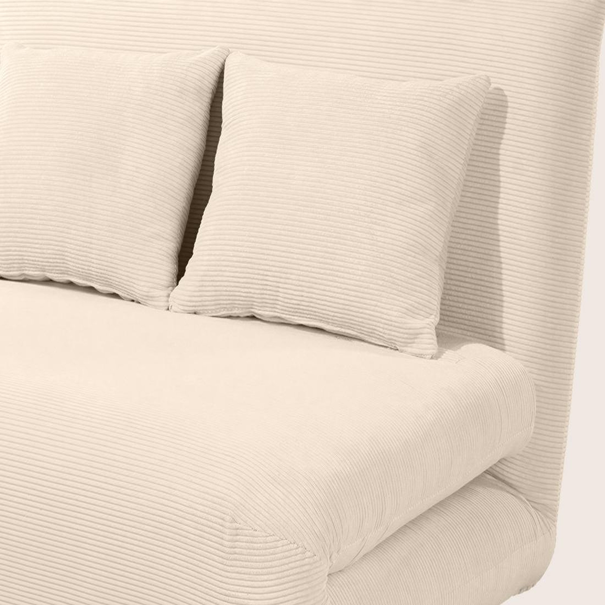 Voir la diapositive 6 : BEST MOBILIER Lumi - banquette convertible clic-clac 1 place en velours côtelé