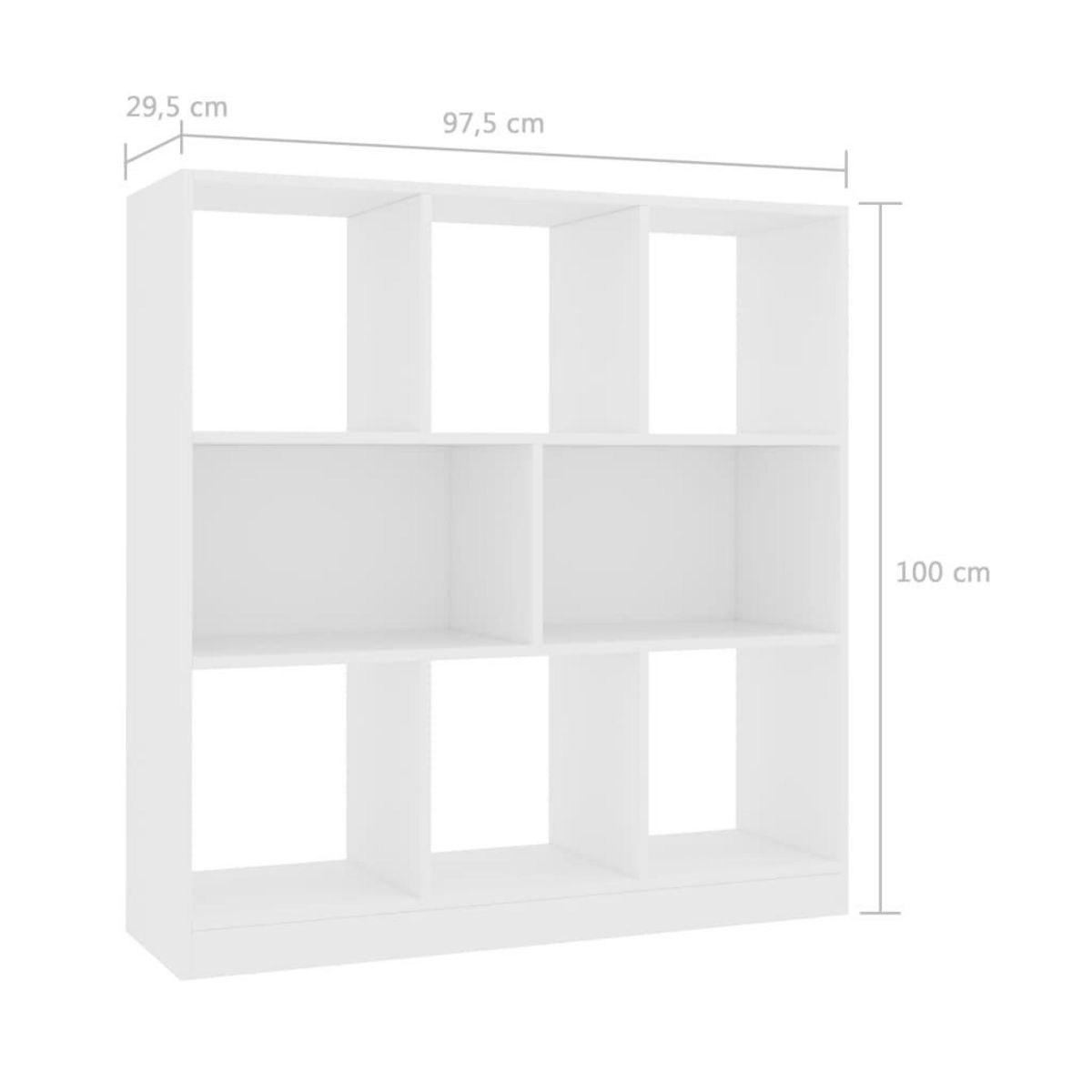 VIDAXL Bibliotheque Blanc 97,5x29,5x100 cm Bois d'ingenierie