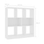 Voir la diapositive 6 : VIDAXL Bibliotheque Blanc 97,5x29,5x100 cm Bois d'ingenierie