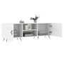 Voir la diapositive 4 : VIDAXL Meuble TV blanc 150x30x50 cm bois d'ingenierie