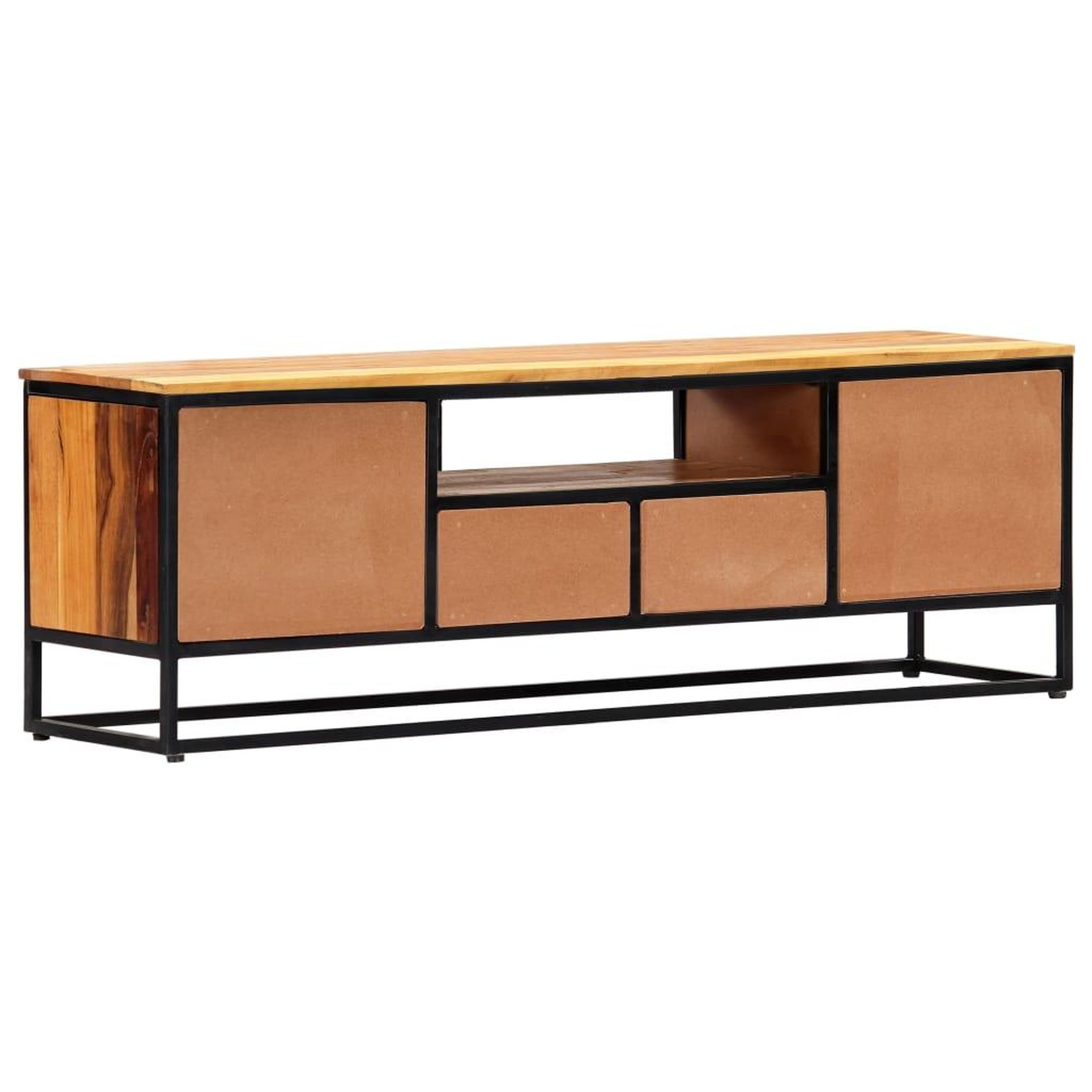 Voir la diapositive 2 : VIDAXL Meuble tv 120 x 30 x 40 cm bois de recuperation massif et acier
