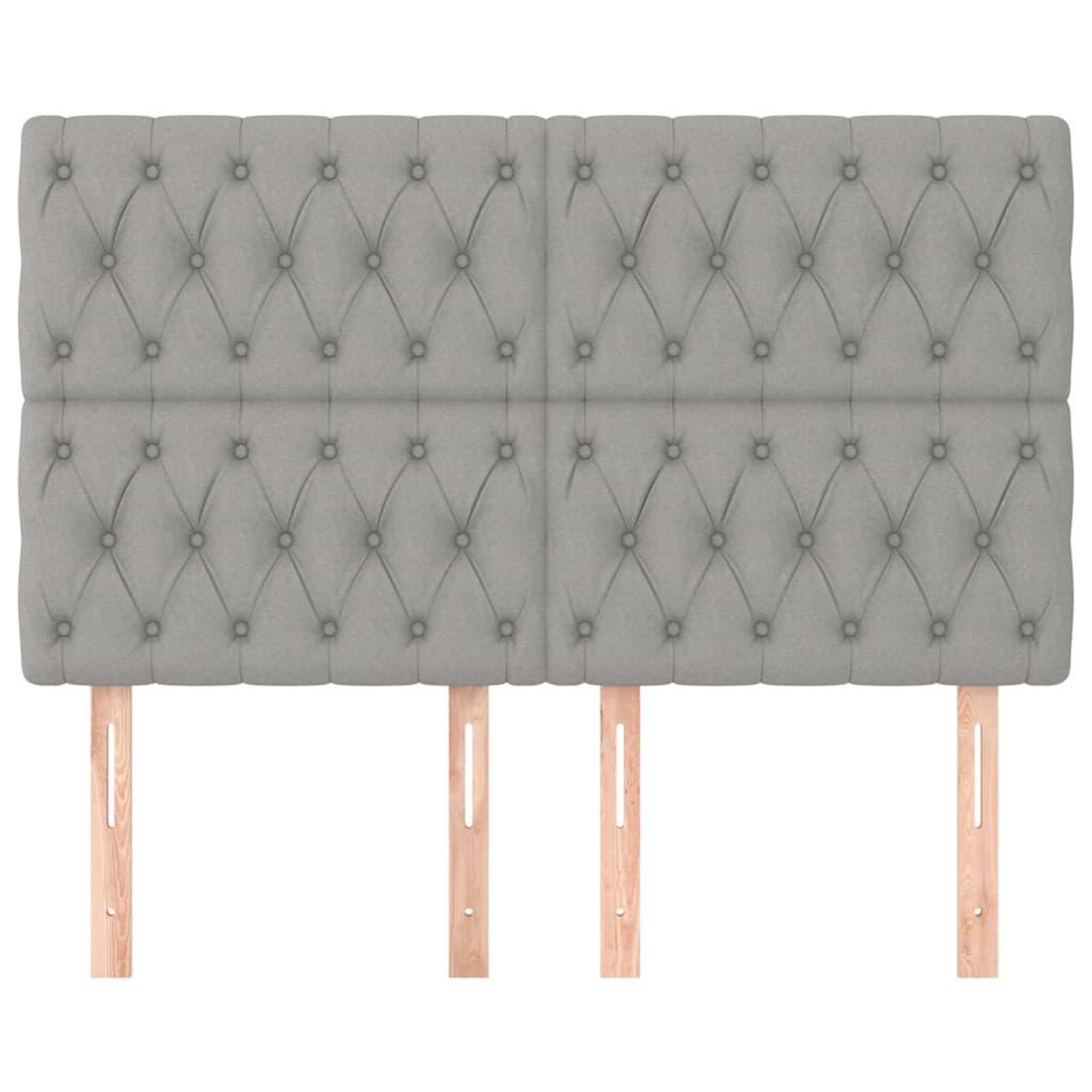 Voir la diapositive 3 : VIDAXL Tetes de lit 4 pcs Gris clair 80x7x78/88 cm Tissu