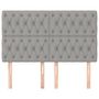 Voir la diapositive 3 : VIDAXL Tetes de lit 4 pcs Gris clair 80x7x78/88 cm Tissu