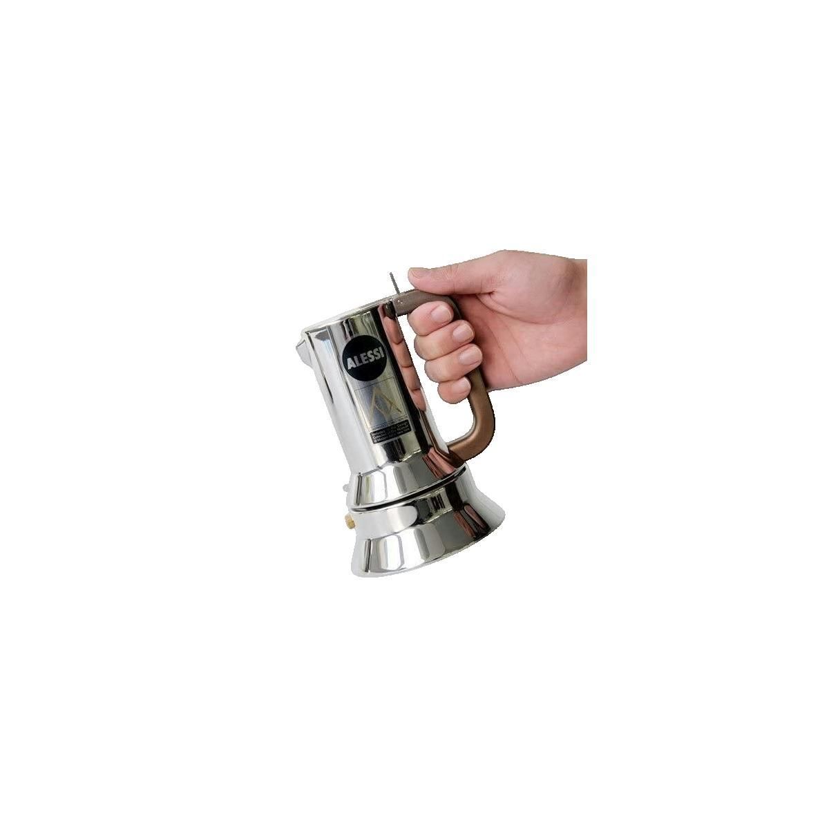 ALESSI Cafetière italienne Alessi en acier inoxydable 3 tasses