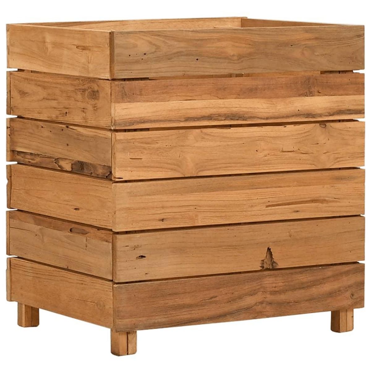 VIDAXL Lit sureleve 50x40x55 cm bois de teck recycle et acier