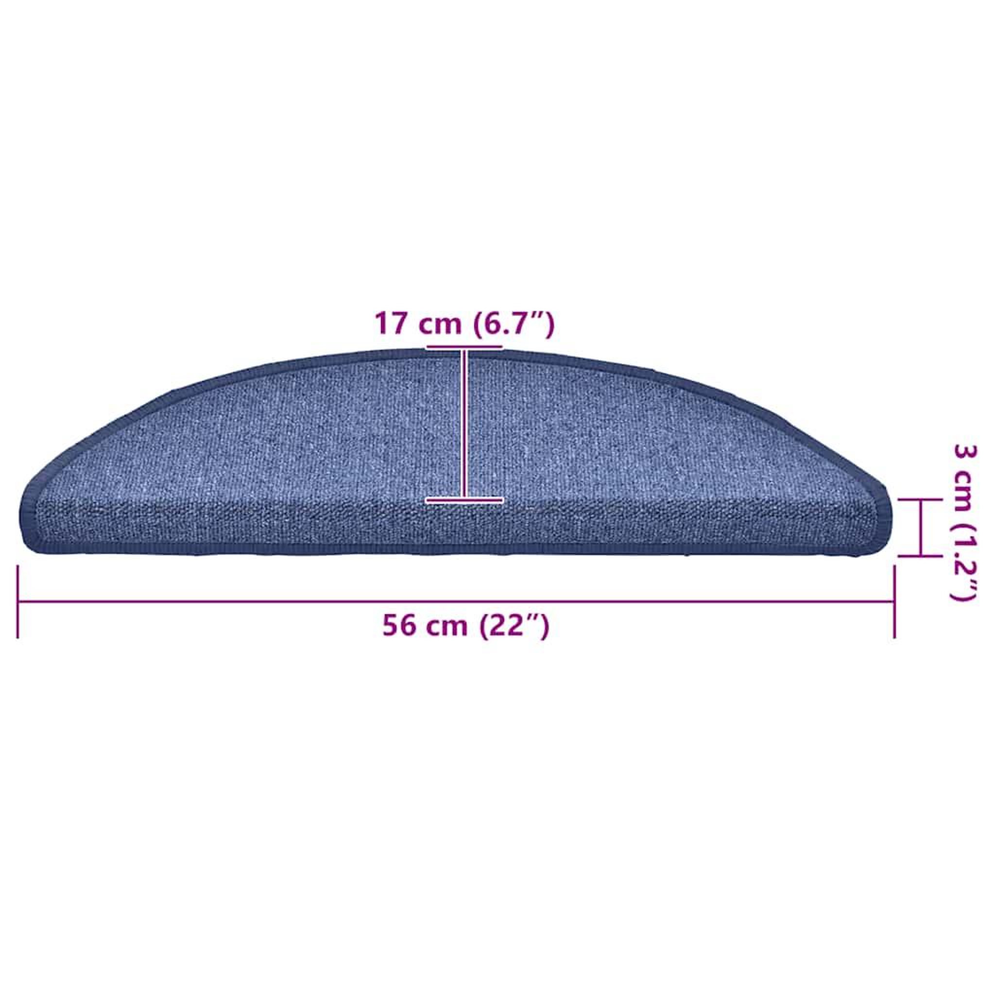 Voir la diapositive 6 : VIDAXL Tapis d'escalier 30 pcs bleu 56x17x3 cm