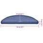 Voir la diapositive 6 : VIDAXL Tapis d'escalier 30 pcs bleu 56x17x3 cm