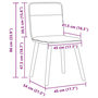 Voir la diapositive 6 : VIDAXL Chaises a manger lot de 4 bleu jean tissu
