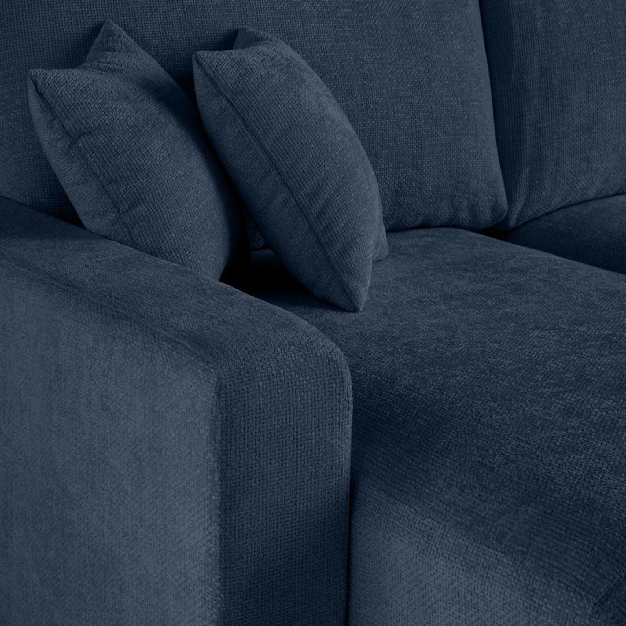 Voir la diapositive 5 : BEST MOBILIER Pivoine - canapé panoramique en u - 7 places - convertible avec coffre - en velours texturé