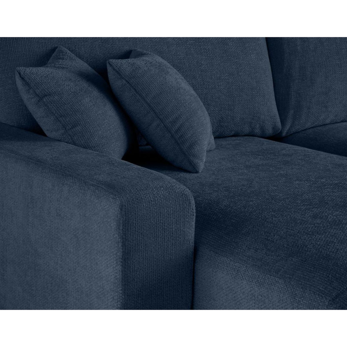 LISA DESIGN Pivoine - canapé panoramique en u - 7 places - convertible avec coffre - en velours texturé