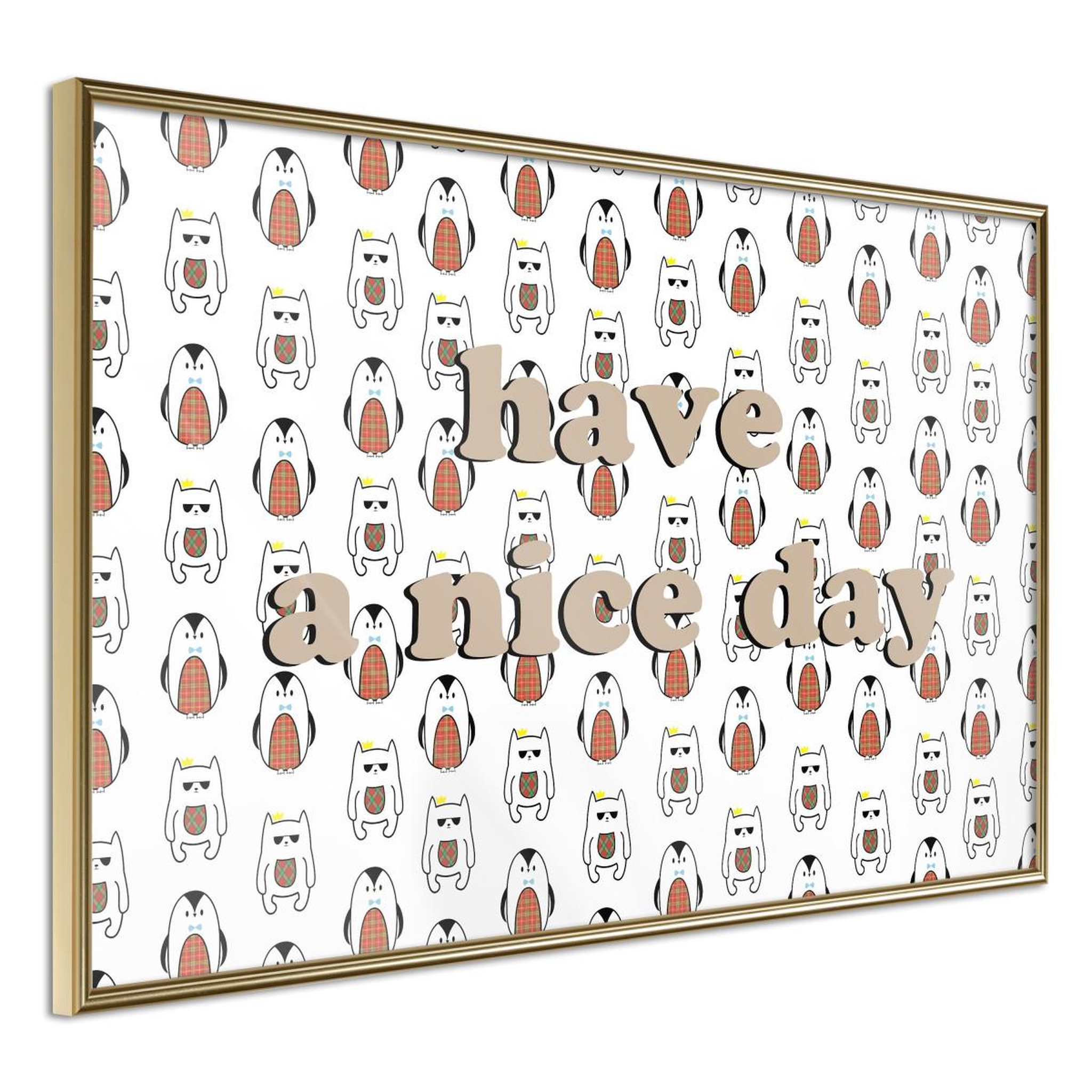Paris Prix Affiche Murale Encadrée  Animals Wish a Nice Day