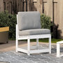 Voir la diapositive 3 : VIDAXL Chaise de jardin blanc 50,5x55x77 cm bois de pin massif
