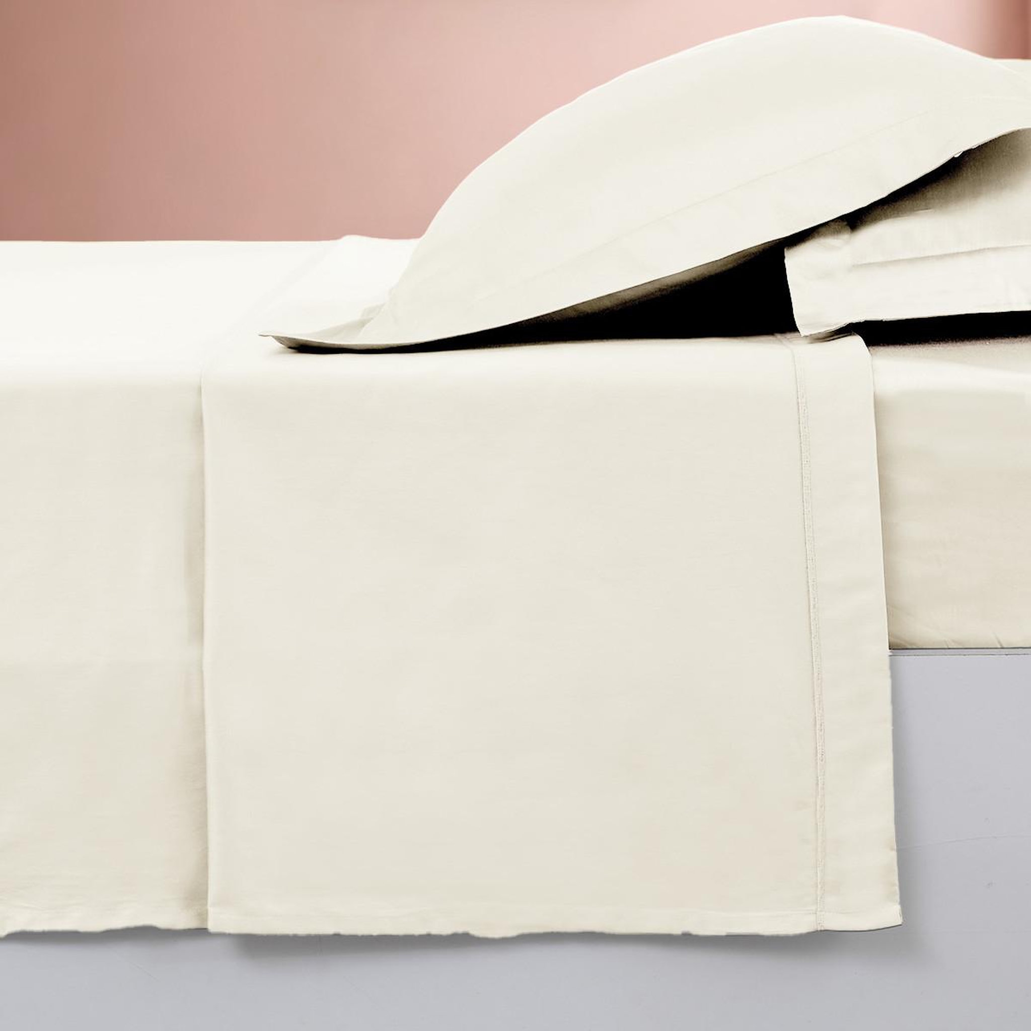 Voir la diapositive 3 : Sensei Maison Drap plat en percale de coton SOFT PERCALE