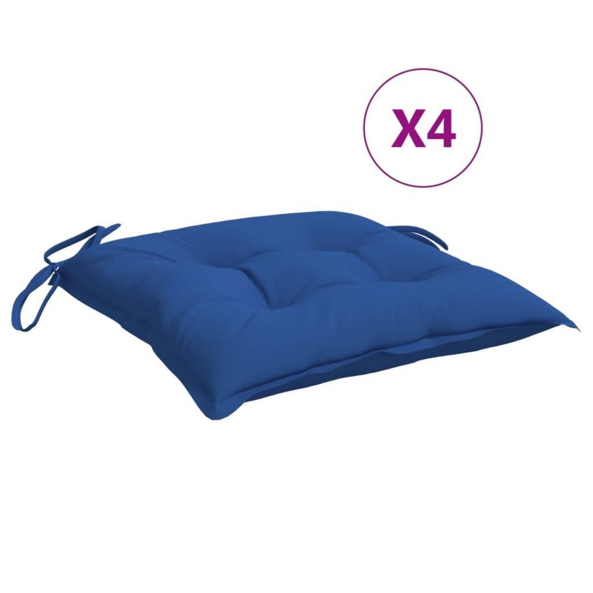 VIDAXL Coussins de palette lot de 4 bleu 50x50x7 cm tissu oxford