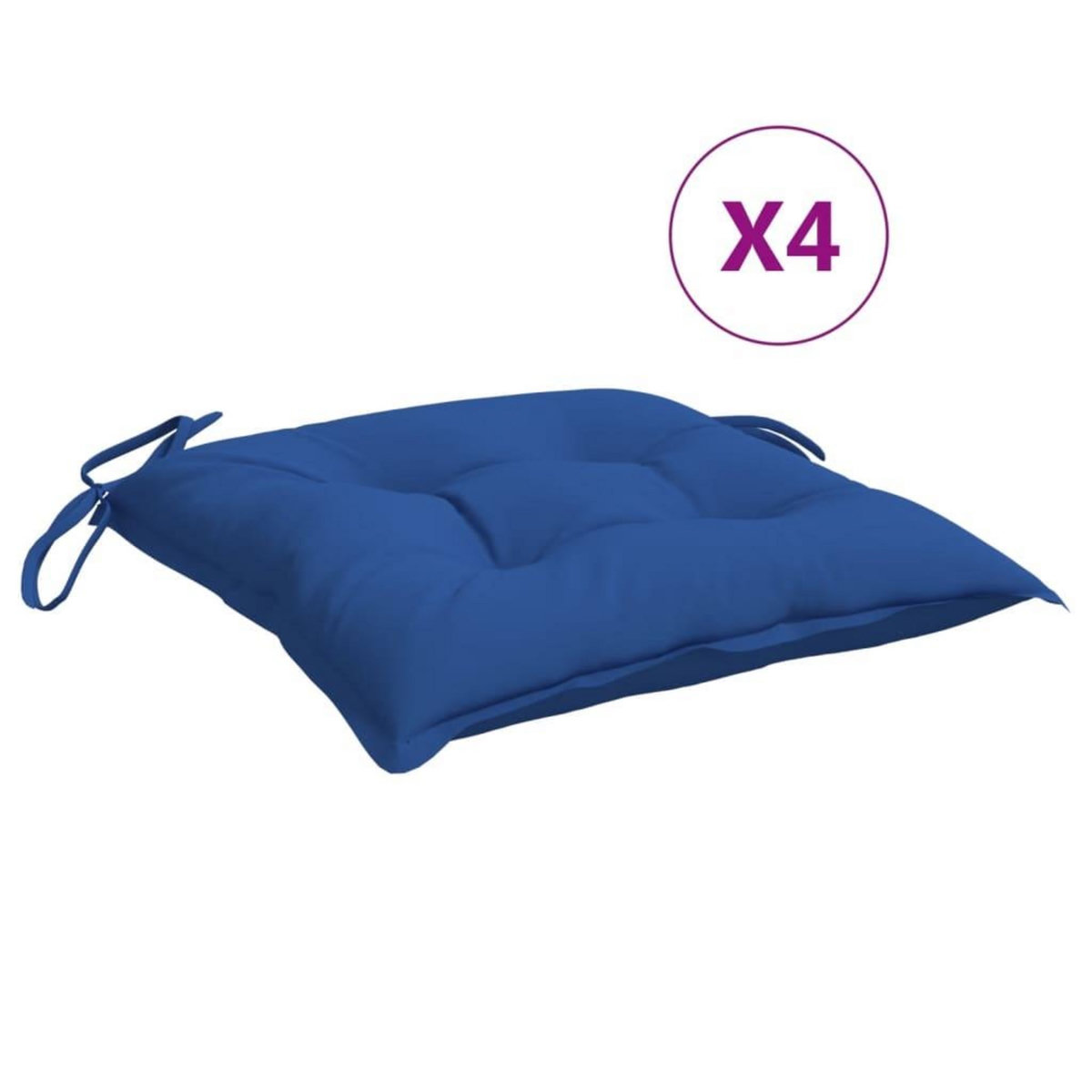 VIDAXL Coussins de palette lot de 4 bleu 50x50x7 cm tissu oxford