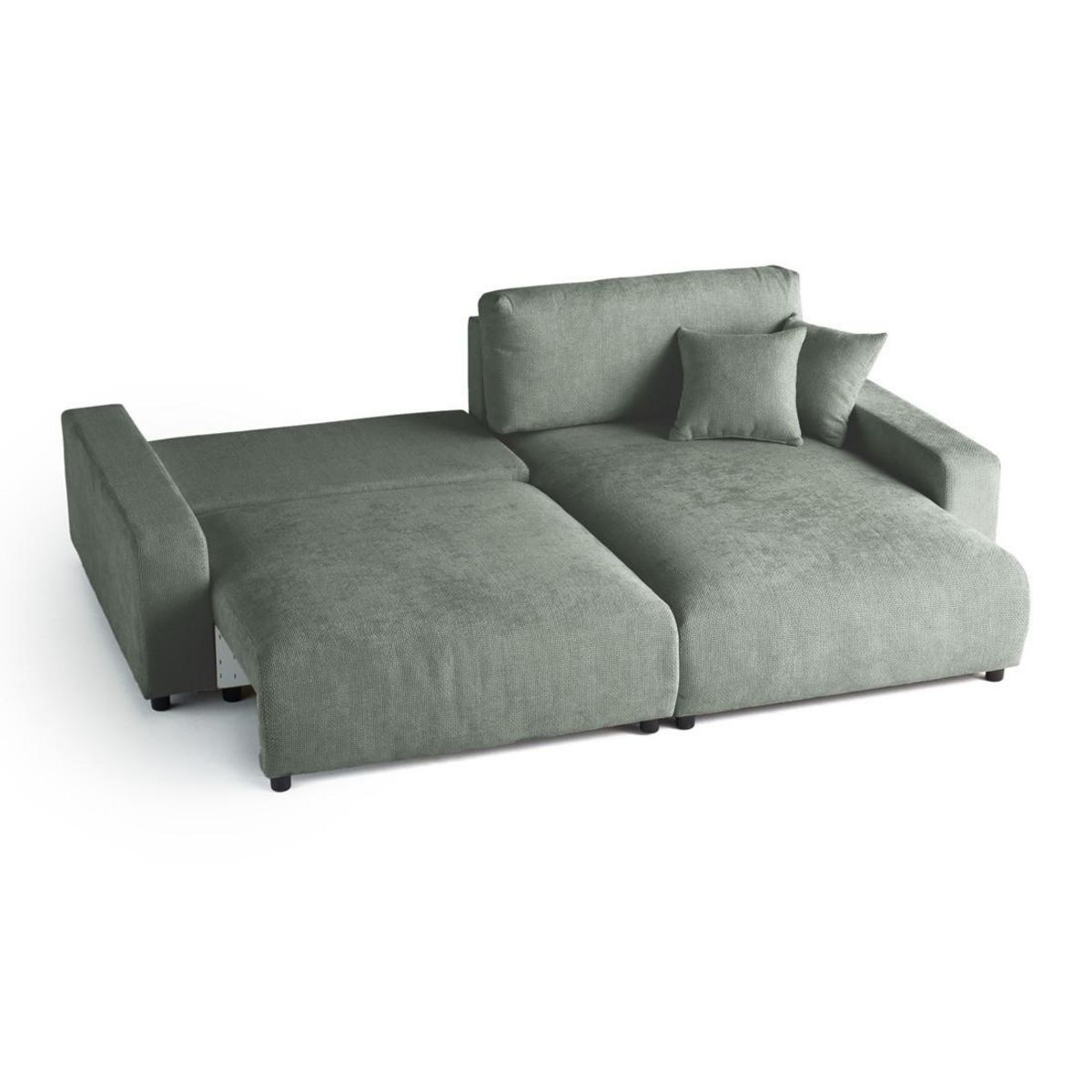 LISA DESIGN Pivoine - canapé d'angle réversible - 4 places - convertible avec coffre - en velours texturé