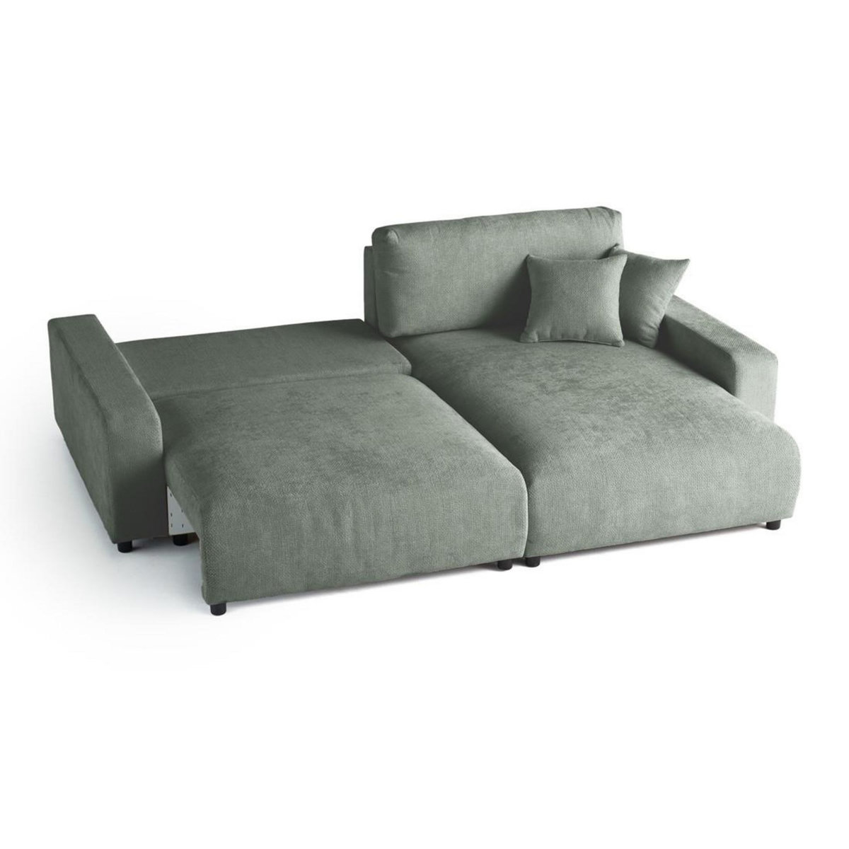 LISA DESIGN Pivoine - canapé d'angle réversible - 4 places - convertible avec coffre - en velours texturé