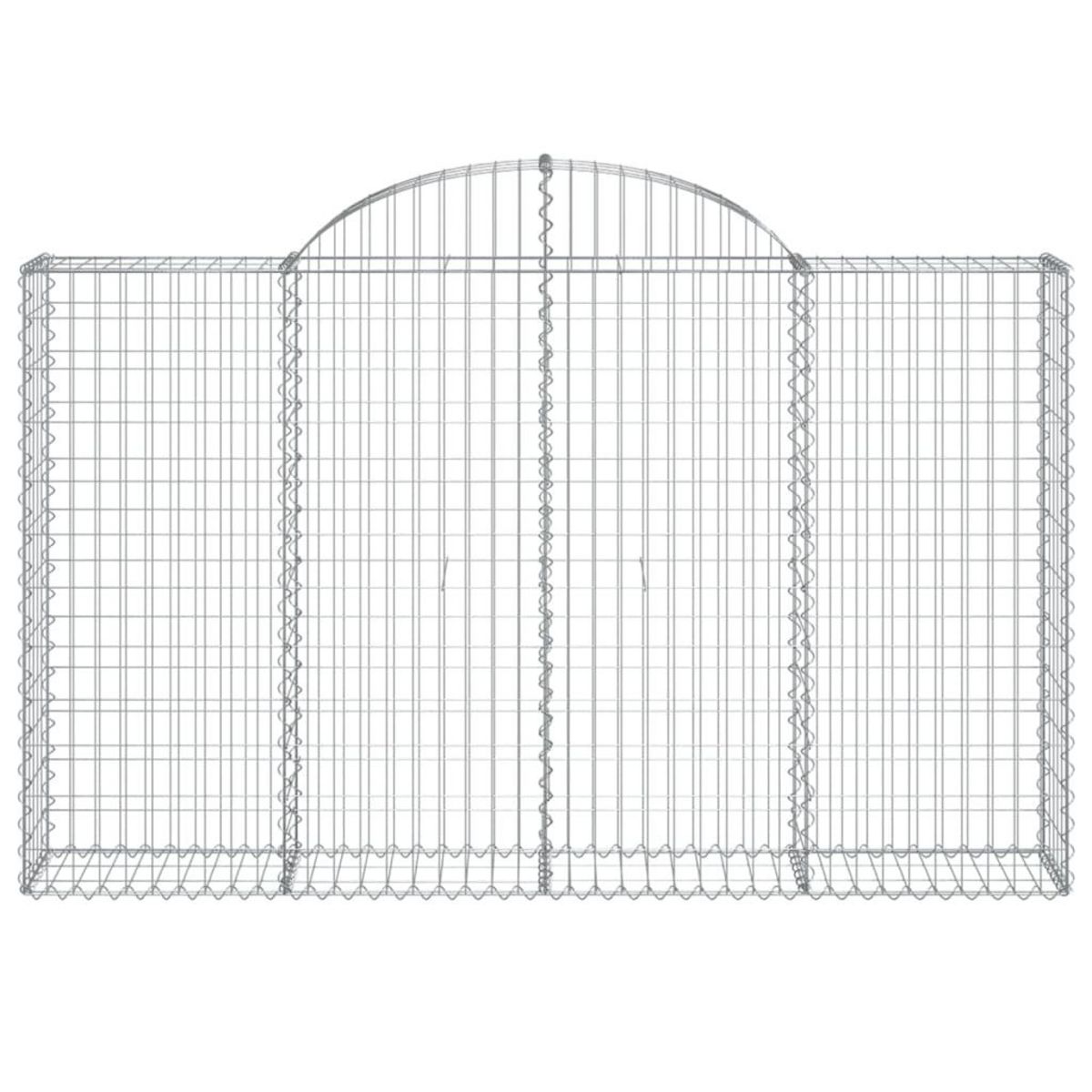 VIDAXL Paniers a gabions arques 40 pcs 200x30x120/140 cm Fer galvanise