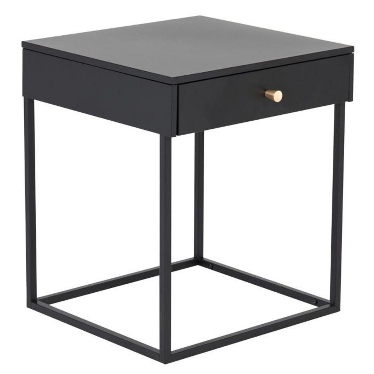 Paris Prix Table de Chevet Avec Tiroir  Bakal  50cm Noir