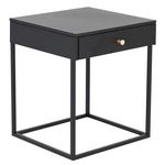 Paris Prix Table de Chevet Avec Tiroir  Bakal  50cm Noir