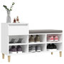Voir la diapositive 4 : VIDAXL Armoire a chaussures Blanc 102x36x60 cm Bois d'ingenierie